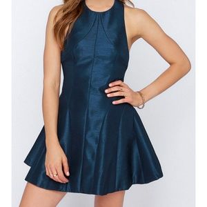 Keepsake Fallen Navy Blue Dress